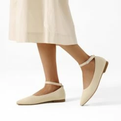 Knitted Washable Flats With Straps APRICOT -DREAM PAIRS Sales 0939 杏2.1