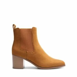 Pointed Toe Chelsea Ankle Boots TAN-SUEDE -DREAM PAIRS Sales 0941 TAN SUEDE 2