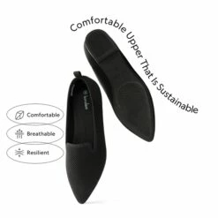 Pointed Toe Slip-On Knit Loafers BLACK -DREAM PAIRS Sales 0942 BLACK 3