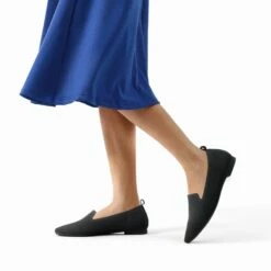 Pointed Toe Slip-On Knit Loafers BLACK -DREAM PAIRS Sales 0942 BLACK 7