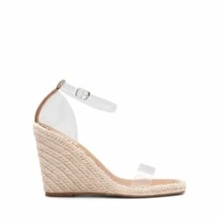 Espadrilles Square Toe Wedge Sandals CLEAR -DREAM PAIRS Sales 0944 27
