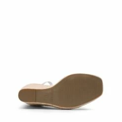 Espadrilles Square Toe Wedge Sandals CLEAR