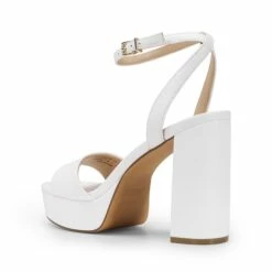 Ankle-Strap Platform Chunky High Heel Sandals WHITE-PU -DREAM PAIRS Sales 0944 WHITE PU3