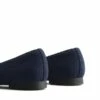 Pointed Toe Flats With Knitted Sunray Design NAVY