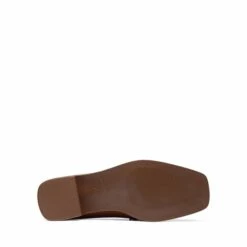 Square Toe Chunky Heel Metallic Loafers BROWN PU -DREAM PAIRS Sales 0947 棕色3