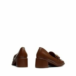 Square Toe Chunky Heel Metallic Loafers BROWN PU -DREAM PAIRS Sales 0947 棕色4