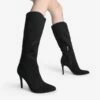 Pointed Toe Stiletto Knee High Boots BLACK-SUEDE -DREAM PAIRS Sales 0951 BLACK SUEDE206