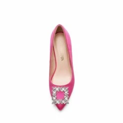 Rhinestone Stiletto Pointed Toe Pumps ROSE RED-RHINESTONE -DREAM PAIRS Sales 0951 ROSE RED RHINESTONE 3