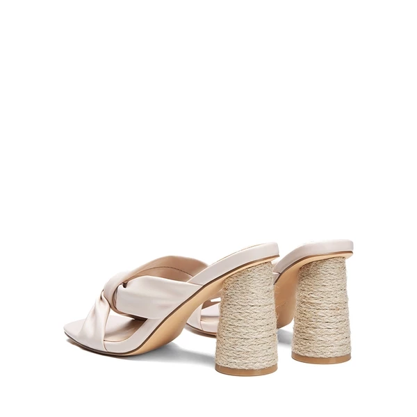 Square Toe Espadrille Heel Sandals NUDE 6 Square Toe Espadrille Heel Sandals NUDE - Image 4
