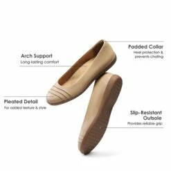 Slip On Arch Support Flats NUDE -DREAM PAIRS Sales 0953 NUDE 3