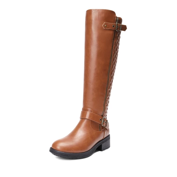 Knee High Winter Boots With Faux LIGHT BROWN 5 Knee High Winter Boots With Faux LIGHT BROWN - Image 3