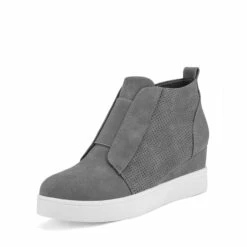 Platform Wedge Booties GREY -DREAM PAIRS Sales 1 109