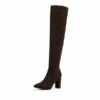 Thigh High Fashion Boots COFFEE