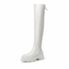 Ikon Stretchy Over The Knee Boots WHITE PU -DREAM PAIRS Sales 1 129
