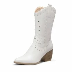 Dakota Western Cowboy Boots WHITE -DREAM PAIRS Sales 1 141