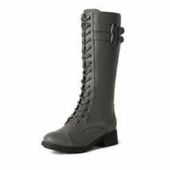 Faux Fur Lining Knee High Riding Boots GREY -DREAM PAIRS Sales 1 149