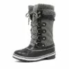 Lace Up Winter Fur Snow Boots GREY -DREAM PAIRS Sales 1 159