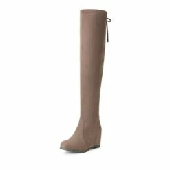 Thigh High Wedges Boots KHAKI -DREAM PAIRS Sales 1 166
