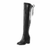 Over The Knee Block Heel Boots BLACK PU -DREAM PAIRS Sales 1 167