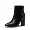 Chunky High Heel Ankle Booties BLACK 1 Chunky High Heel Ankle Booties BLACK -DREAM PAIRS Sales 1 173