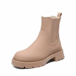 Chelsea Platform Booties NUDE