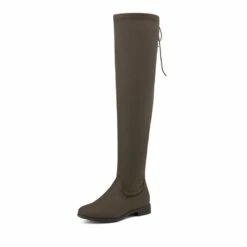 Low Heel Thigh High Boots KHAKI -DREAM PAIRS Sales 1 180