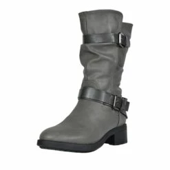 Faux Fur Mid Calf Winter Riding Boots GREY 8 Faux Fur Mid Calf Winter Riding Boots GREY -DREAM PAIRS Sales 1 181
