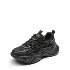 Chunky Platform Lace-up Sneakers BLACK