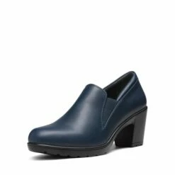 Comfortable Round Toe Block Heel Pumps NAVY -DREAM PAIRS Sales 1 202