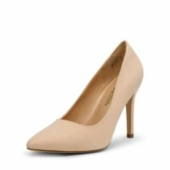 Pointed Toe High Heel Pump Shoes NUDE SUEDE -DREAM PAIRS Sales 1 206