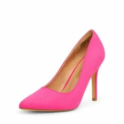 Pointed Toe Suede High Heel Pumps FUCHSIA SUEDE -DREAM PAIRS Sales 1 222