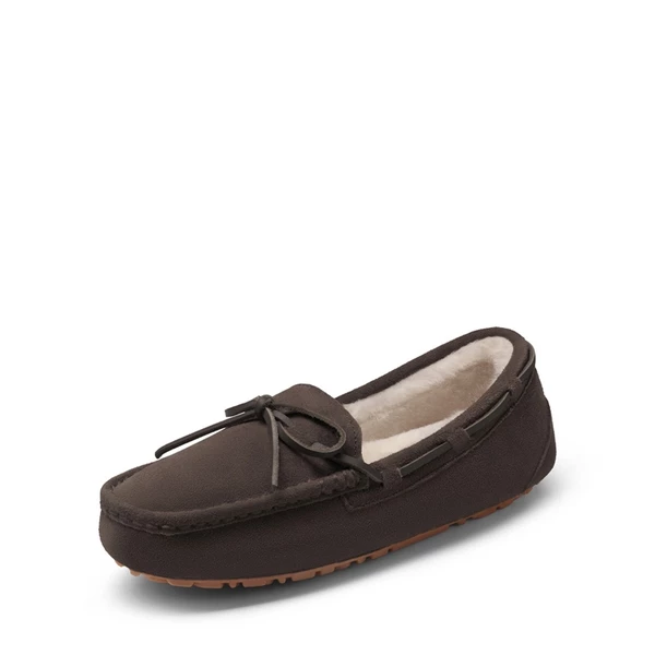 Moccasin Slippers With Faux Fur BROWN 6 Moccasin Slippers With Faux Fur BROWN - Image 5