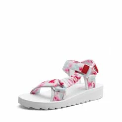 Comfortable Platform Hiking Sandals RED WHITE -DREAM PAIRS Sales 1 26