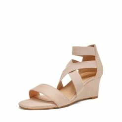 Ankle Strap Wedge Heel Sandals NUDE -DREAM PAIRS Sales 1 39