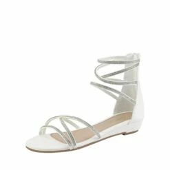 Ankle Strap Classic Low Wedge Sandals WHITE -DREAM PAIRS Sales 1 40