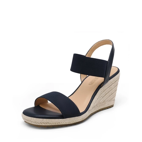 Open Toe Espadrille Platform Sandals NAVY 4 Open Toe Espadrille Platform Sandals NAVY - Image 2