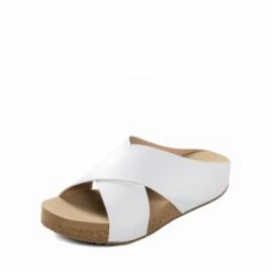 Platform Criss-Cross Flat Sandals WHITE PU -DREAM PAIRS Sales 1 60