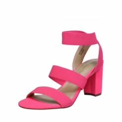 Elastic Chunky Strap Sandals NEON PINK -DREAM PAIRS Sales 1 65