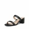 Two Strap Chunky Heel Sandals BLACK PU 1 Two Strap Chunky Heel Sandals BLACK PU -DREAM PAIRS Sales 1 79