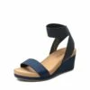 Comfortable Ankle Strap Platform Wedge Sandals NAVY 1 Comfortable Ankle Strap Platform Wedge Sandals NAVY -DREAM PAIRS Sales 1 86