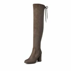 Chunky Thigh High Boots KHAKI -DREAM PAIRS Sales 1 98
