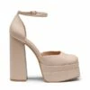 High Chunky Square Toe Ankle Strap Platform Pumps NUDE 1 High Chunky Square Toe Ankle Strap Platform Pumps NUDE -DREAM PAIRS Sales 1002 nude 3