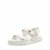 Hook And Loop Straps Flat Sandals WHITE -DREAM PAIRS Sales 1003 WHITE1