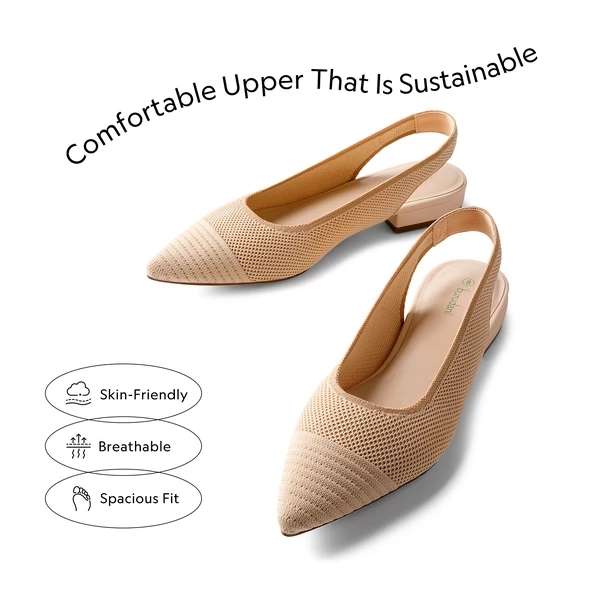 Sustainable Chic Slingback Flats APRICOT 6 Sustainable Chic Slingback Flats APRICOT - Image 4