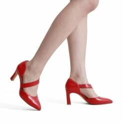 Pointed Toe D'Orsay Pumps RED-PU -DREAM PAIRS Sales 1009 RED PU 7