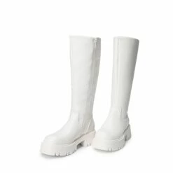 Platform Lug Sole Knee High Boots WHITE 10 Platform Lug Sole Knee High Boots WHITE -DREAM PAIRS Sales 1010 WHITE 20 3