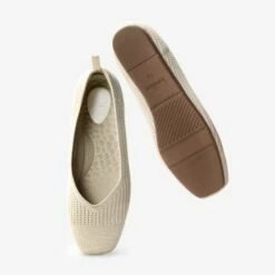 Square-Toe Sustainable Knit Flats NUDE 13 Square-Toe Sustainable Knit Flats NUDE -DREAM PAIRS Sales 1010 杏5