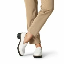 Casual Dress Chunky Penny Loafers WHITE-PU -DREAM PAIRS Sales 1014 WHITE PU 6