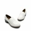 Casual Dress Chunky Penny Loafers WHITE-PU -DREAM PAIRS Sales 1015 WHITE PU 5