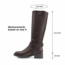 Side Zipper Knee High Riding Boots BROWN -DREAM PAIRS Sales 1016 BROWN 4